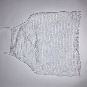 Sky and Sparrow Scrunched Halter Crop Top